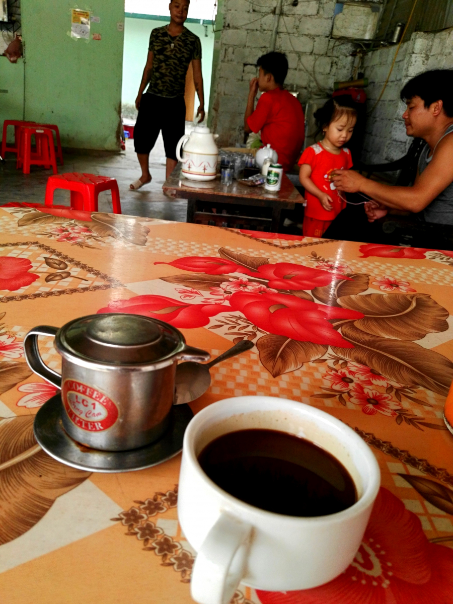Konečně ubytko, kafíčko a tak :-) Yen Minh, Ha Giang, Vietnam